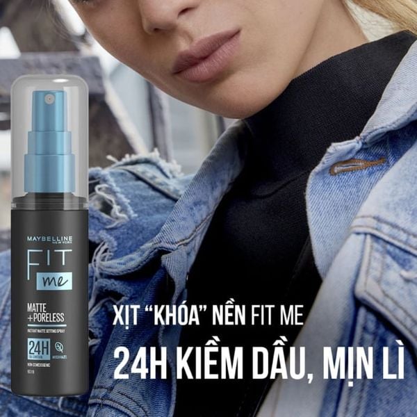 Xịt Khóa Nền Cố Định Trang Điểm Maybelline Fit Me Matte + Poreless Setting Spray