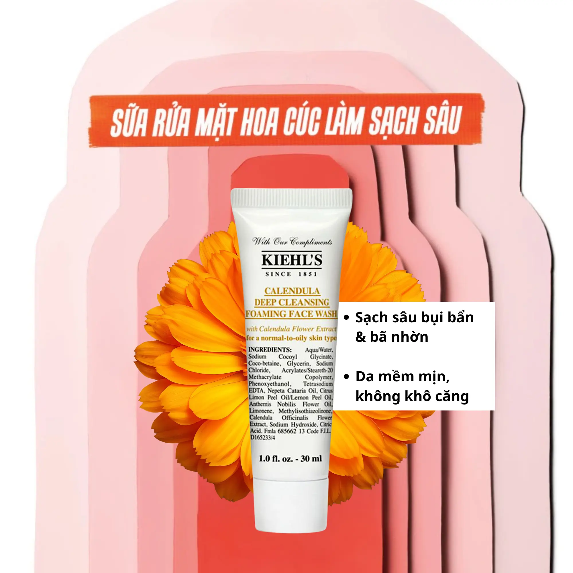 KIEHLS sữa rửa mặt hoa cúc