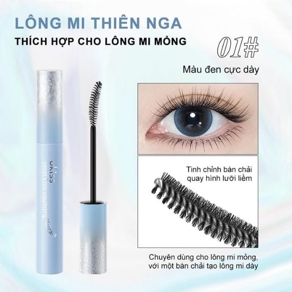 Mascara Tăng Cường Độ Dày Ukiss Velvet Extra Volumizing
