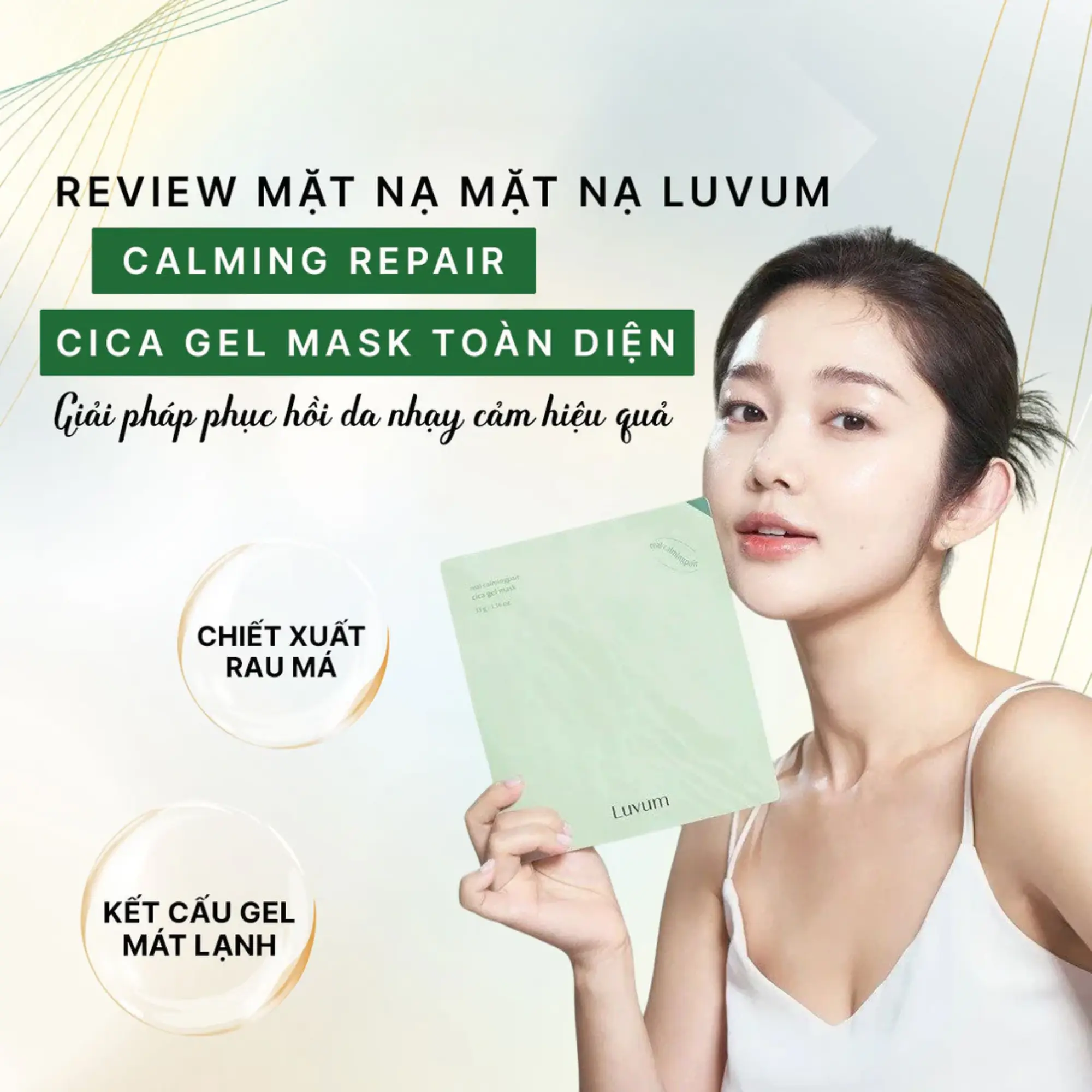 mặt nạ thạch rau má luvum