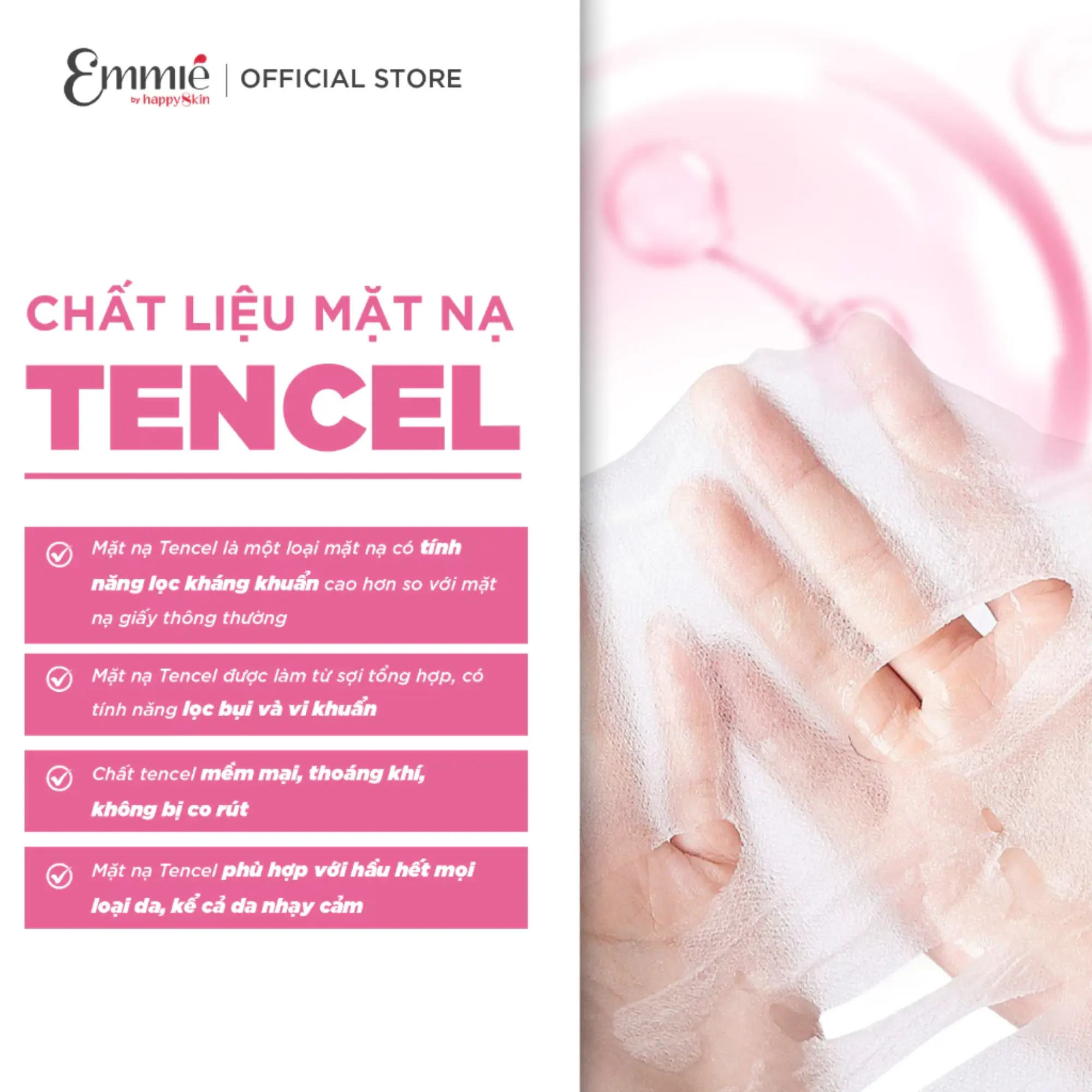 Mặt nạ vải sinh học chiết xuất cam thảo Emmie