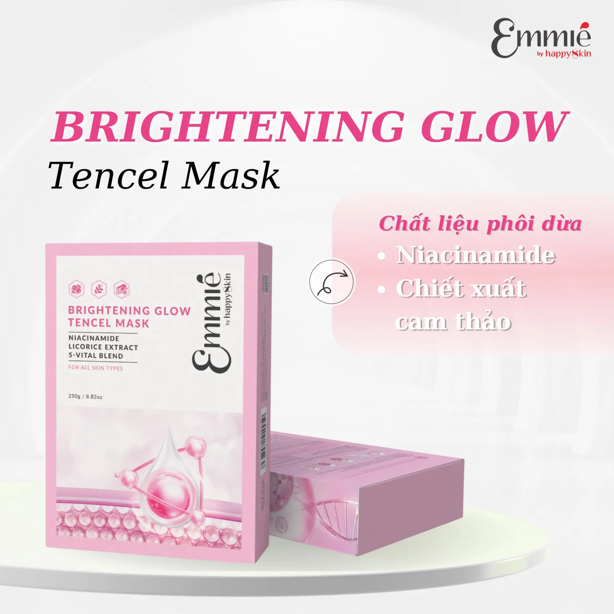 Mặt nạ vải sinh học chiết xuất cam thảo Emmie