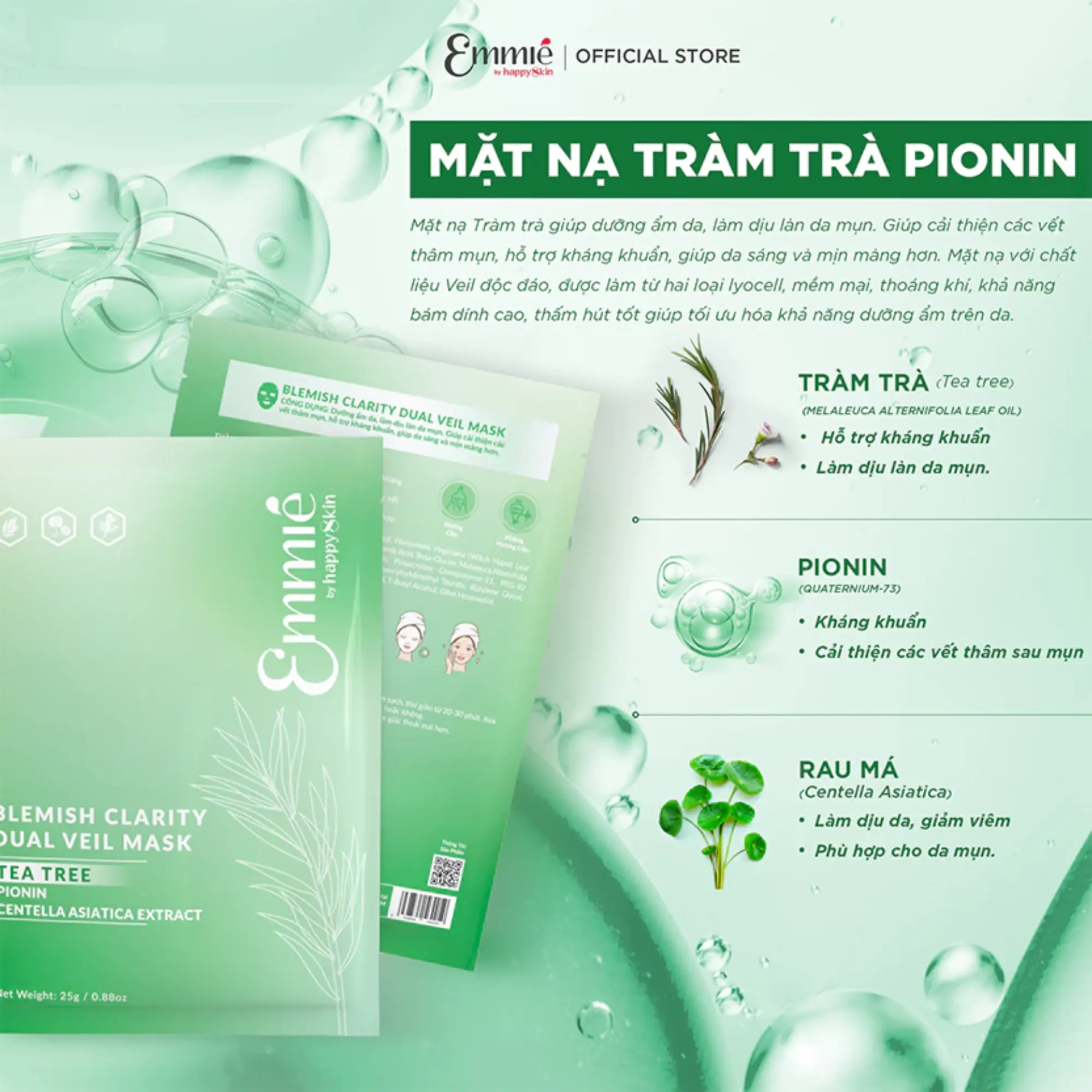 mặt nạ tràm trà emmie