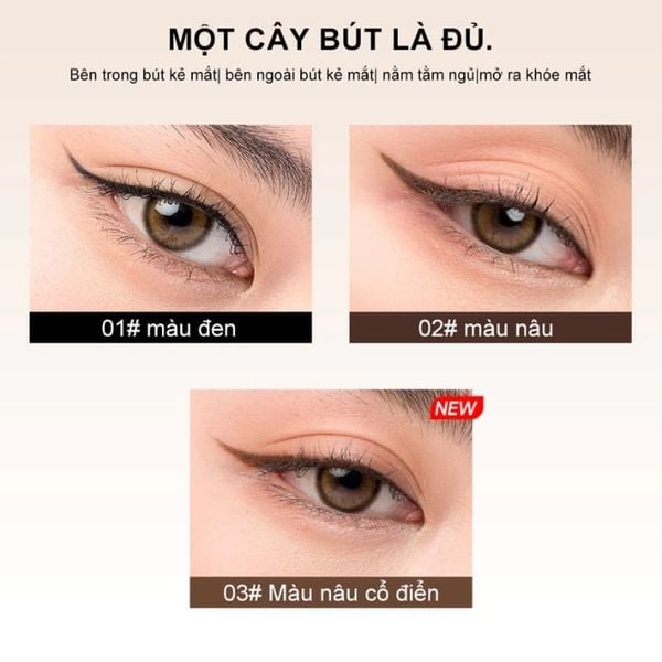 Bút Gel Kẻ Mắt Ukiss Fine Matte Sharping Gel Eyeliner