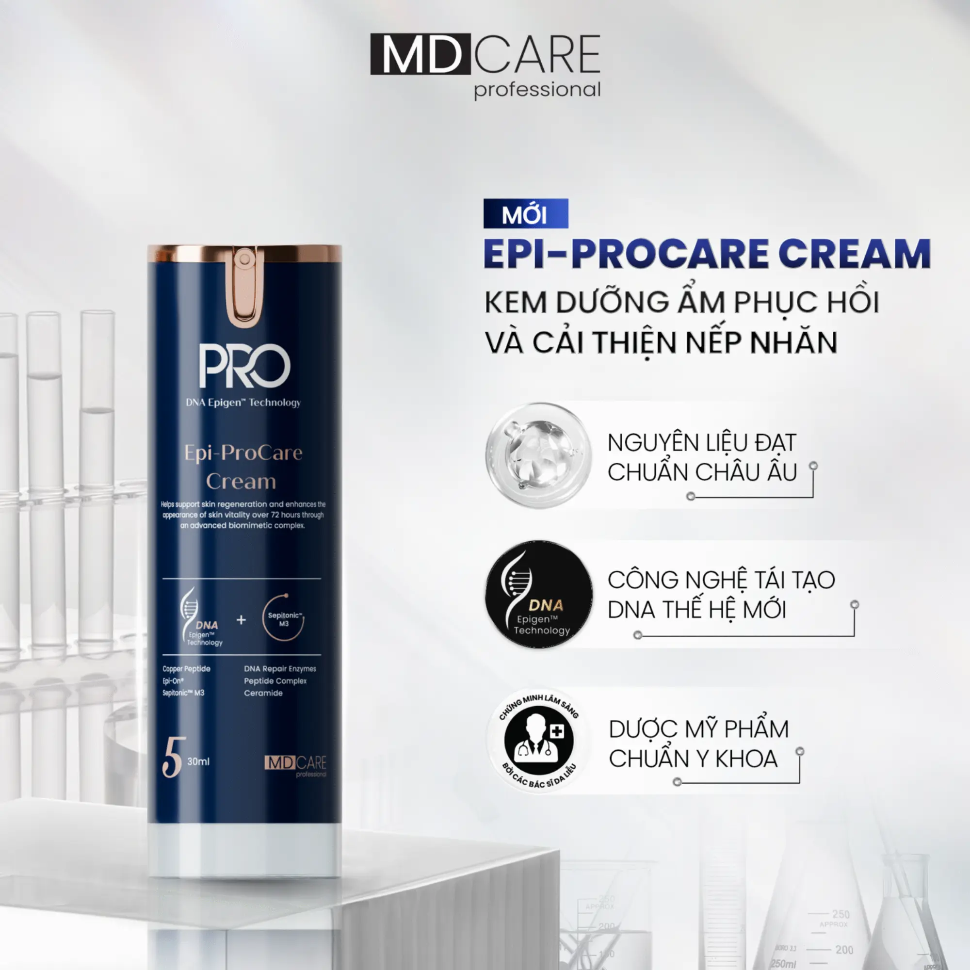 Kem Dưỡng Phục Hồi Và Cải Thiện Nếp Nhăn MD Care Epi-Procare Cream