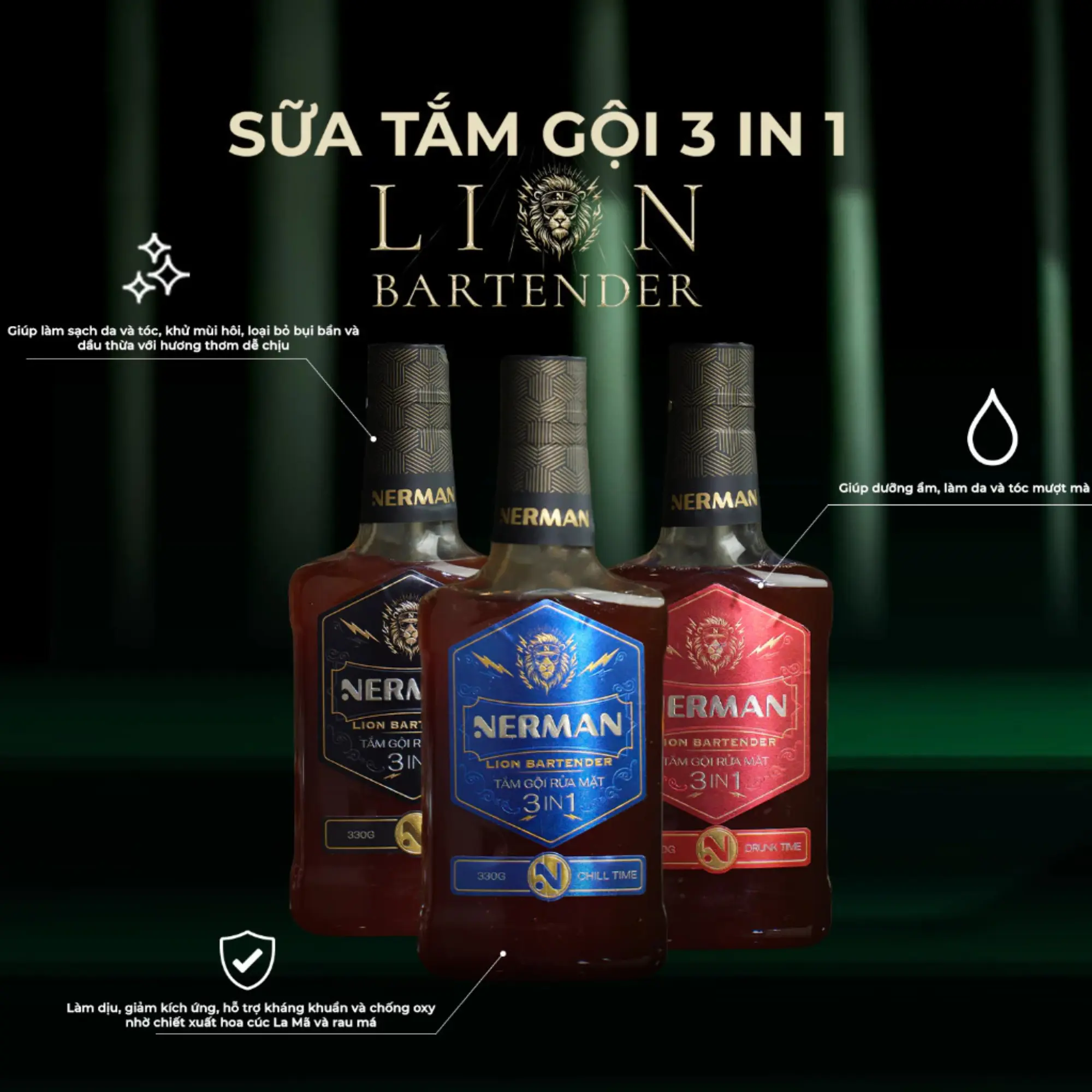 sữa tắm 3in1 Nerman