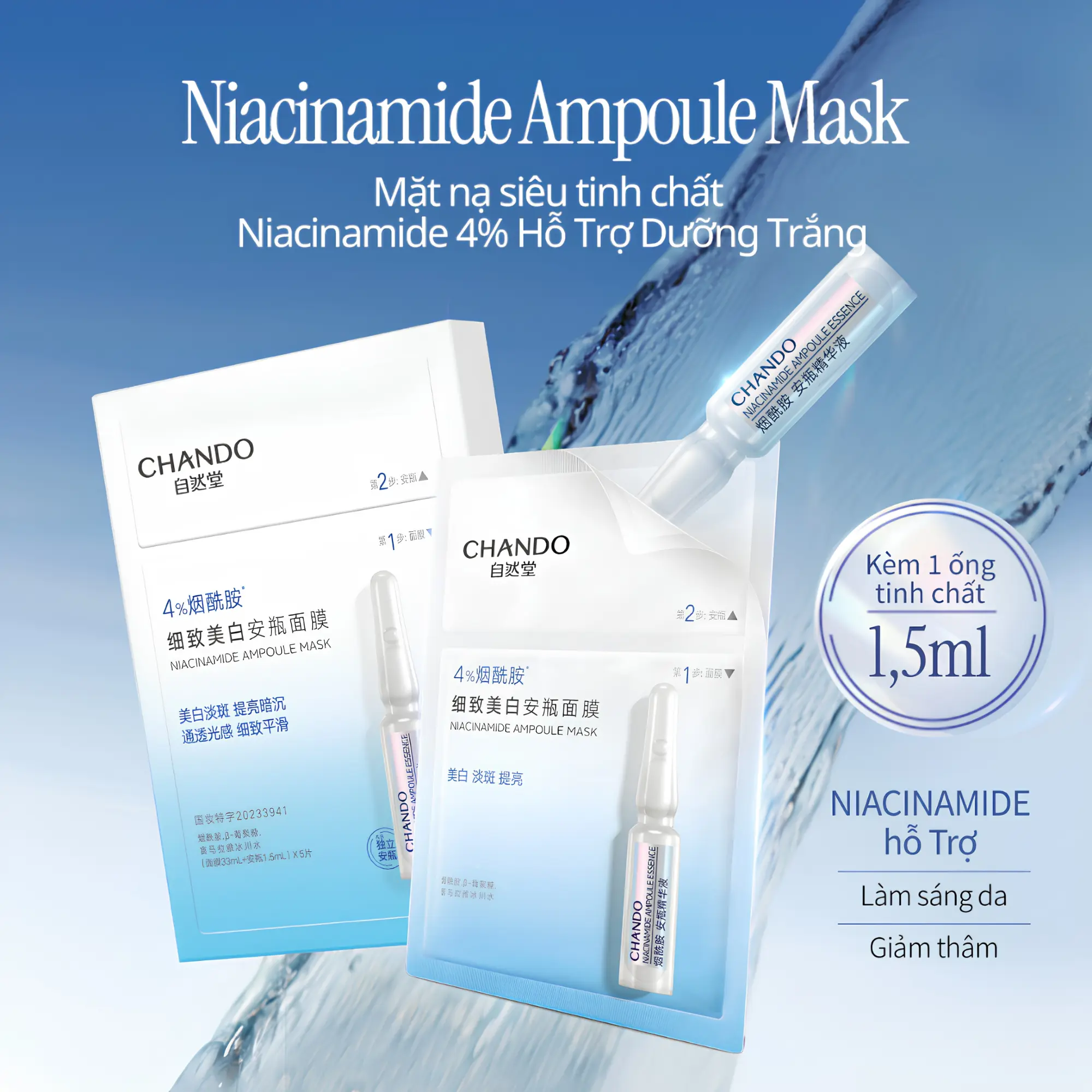 mặt nạ kèm serum Chando