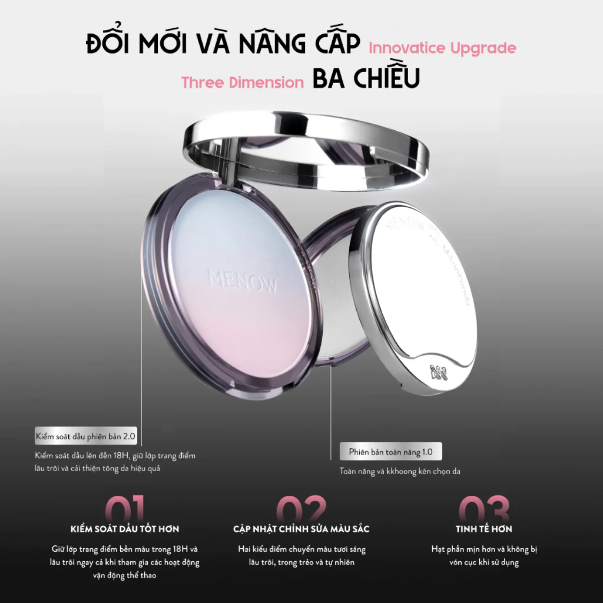 phấn phủ nén menow