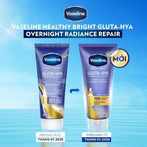 Sữa Dưỡng Thể Trắng Da Ban Đêm Vaseline Healthy Bright Gluta-Hya Serum Burst Lotion