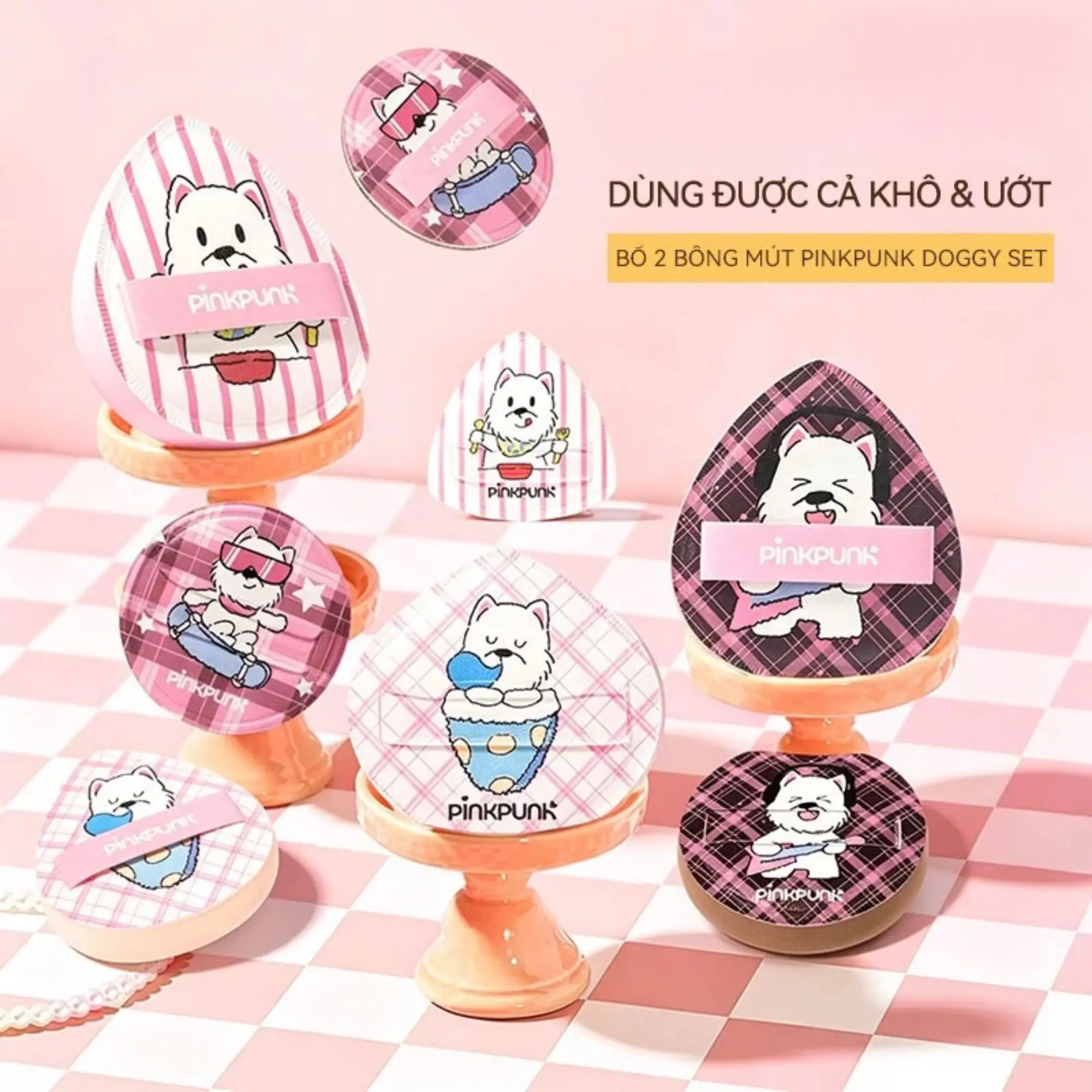 Bông mút cún Pinkpunk