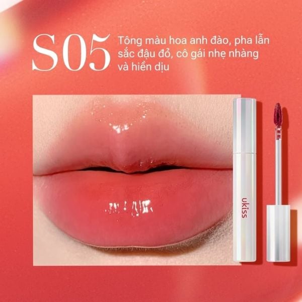 Son Bóng Tráng Gương Ukiss Sparkling Glazed Lip Gloss