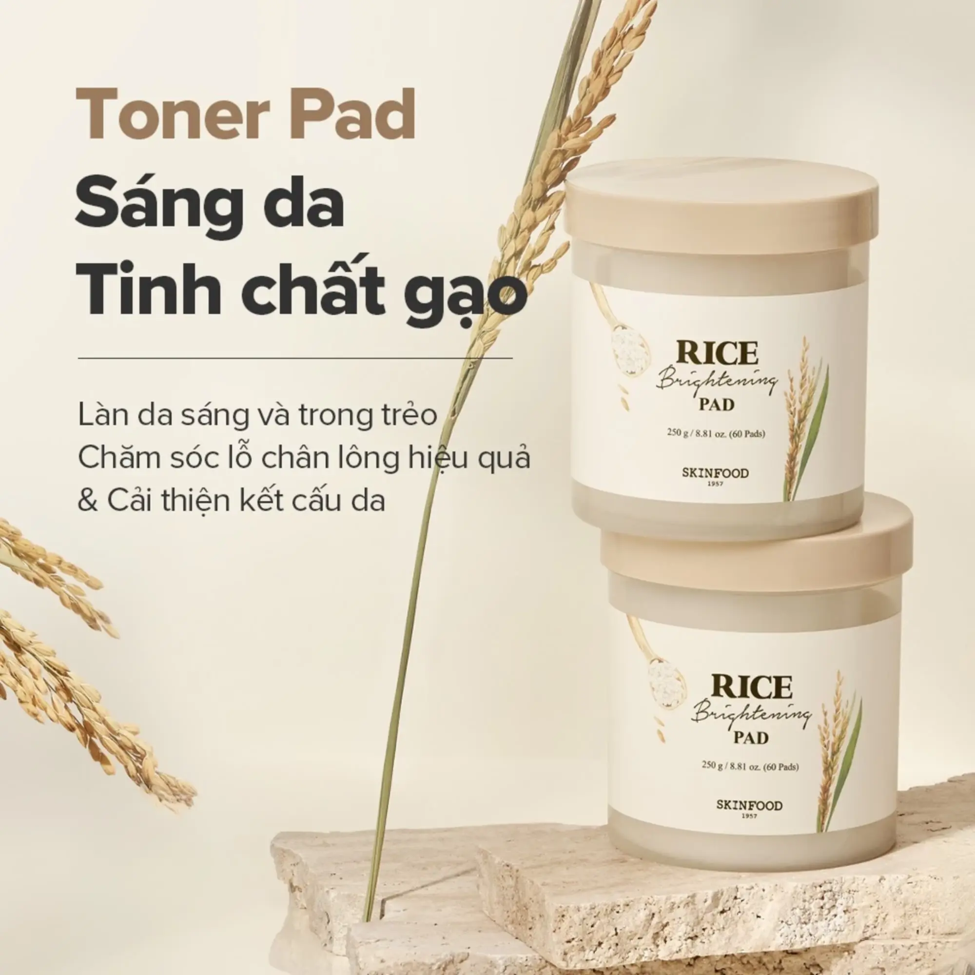 toner pad gạo skinfood