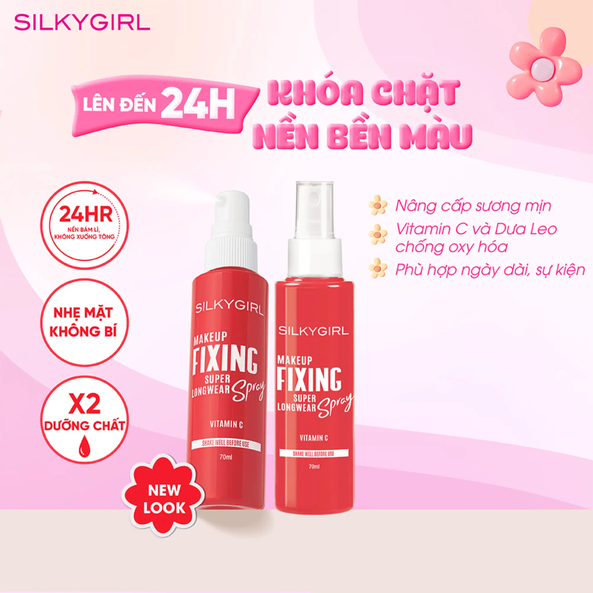 silkygirl khoá nền đỏ