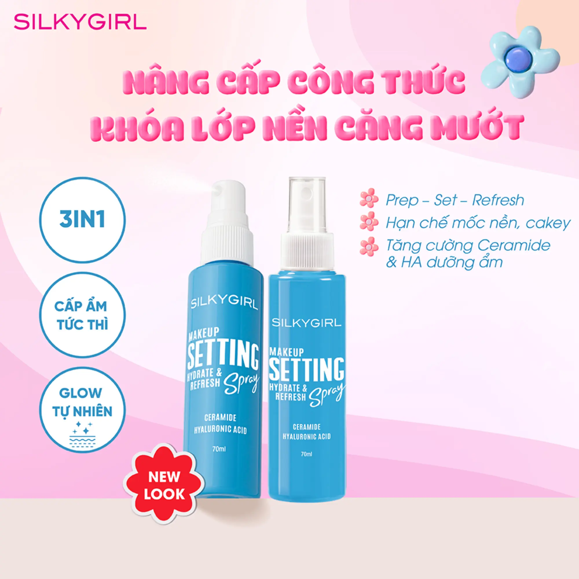 silkygirl khoá nền xanh