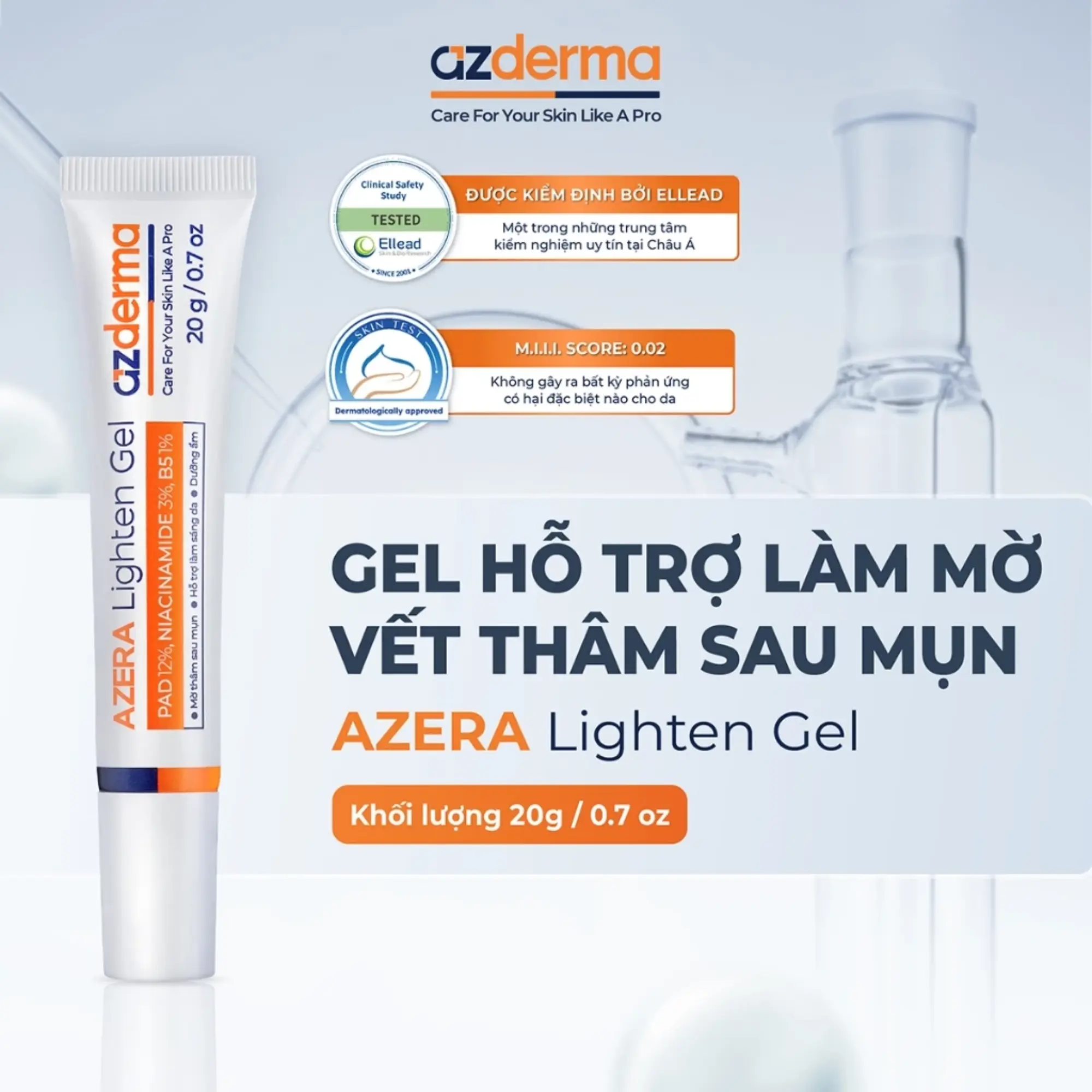 gel dưỡng mờ thâm mụn azderma