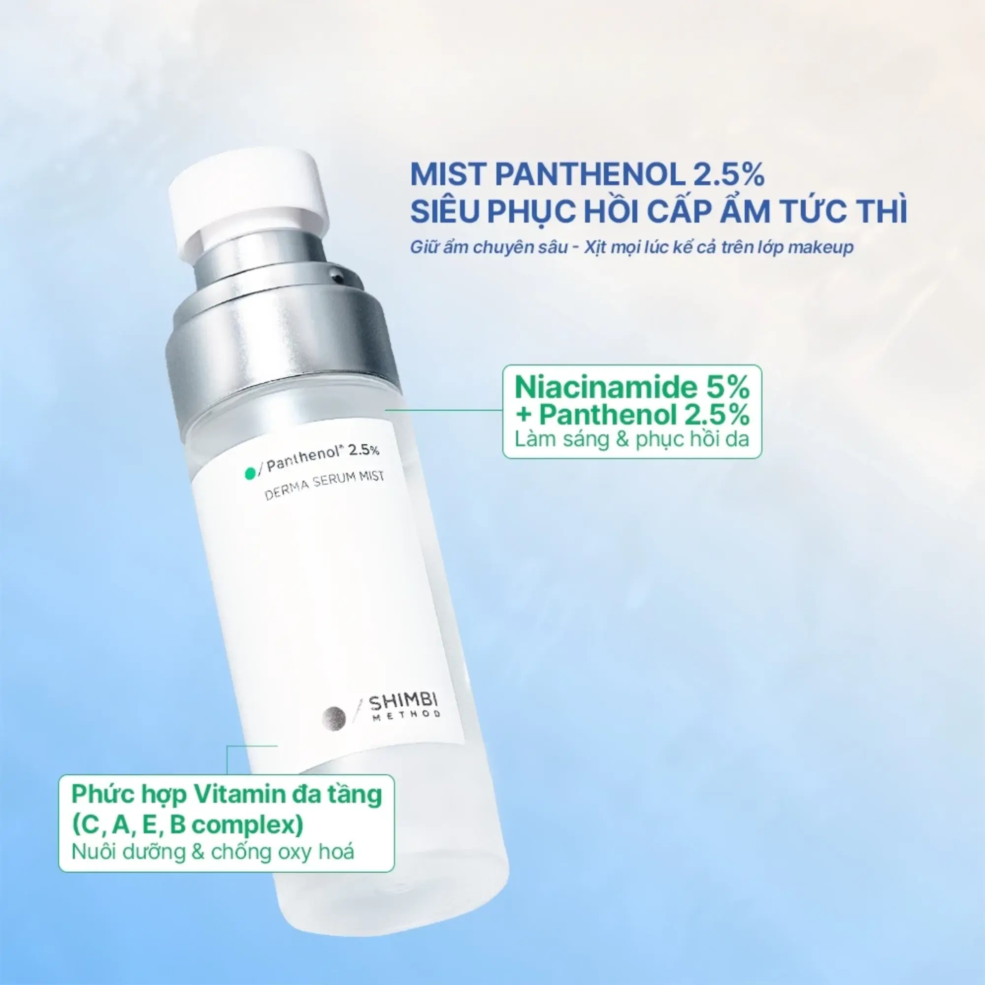 xịt dưỡng da Shimbi Method panthenol