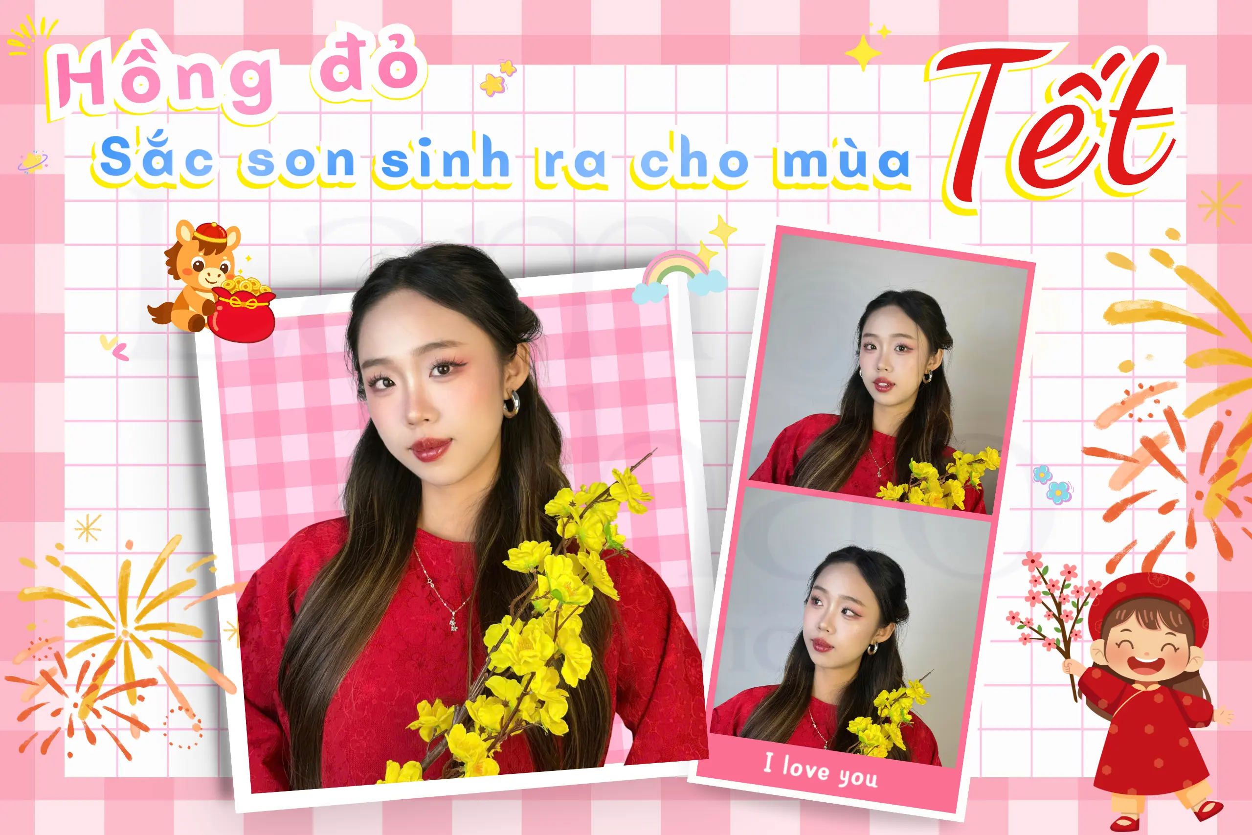 son màu hồng đỏ