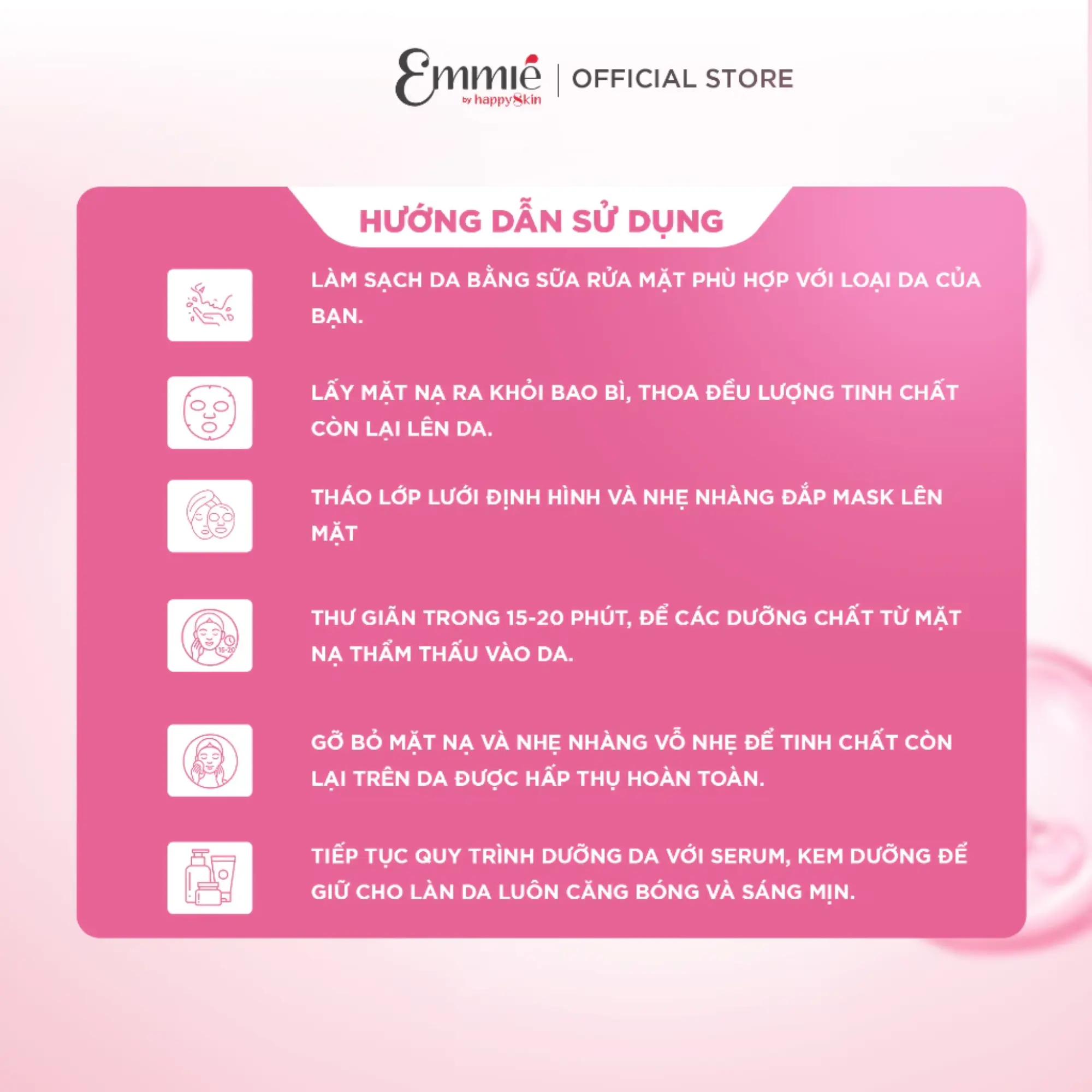 Mặt nạ vải sinh học chiết xuất cam thảo Emmie