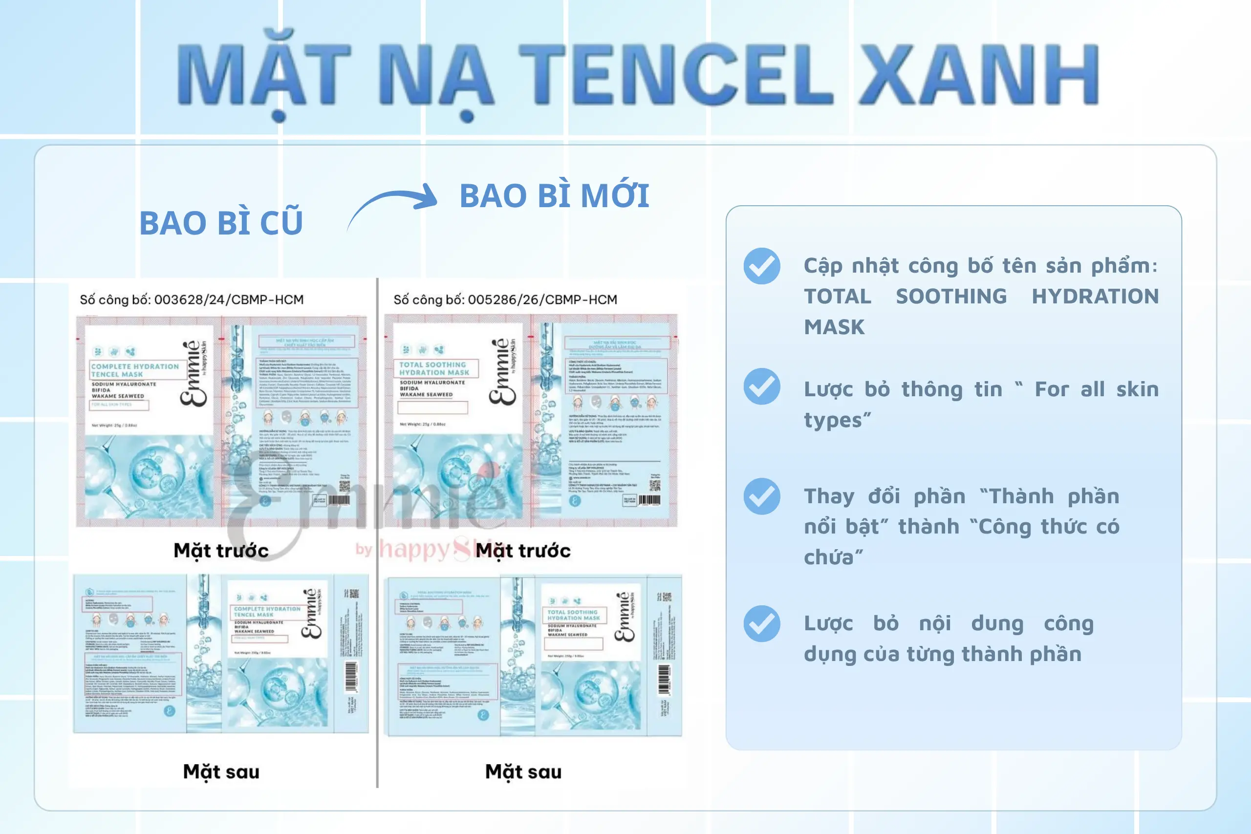 thay đổi bao bì Emmie