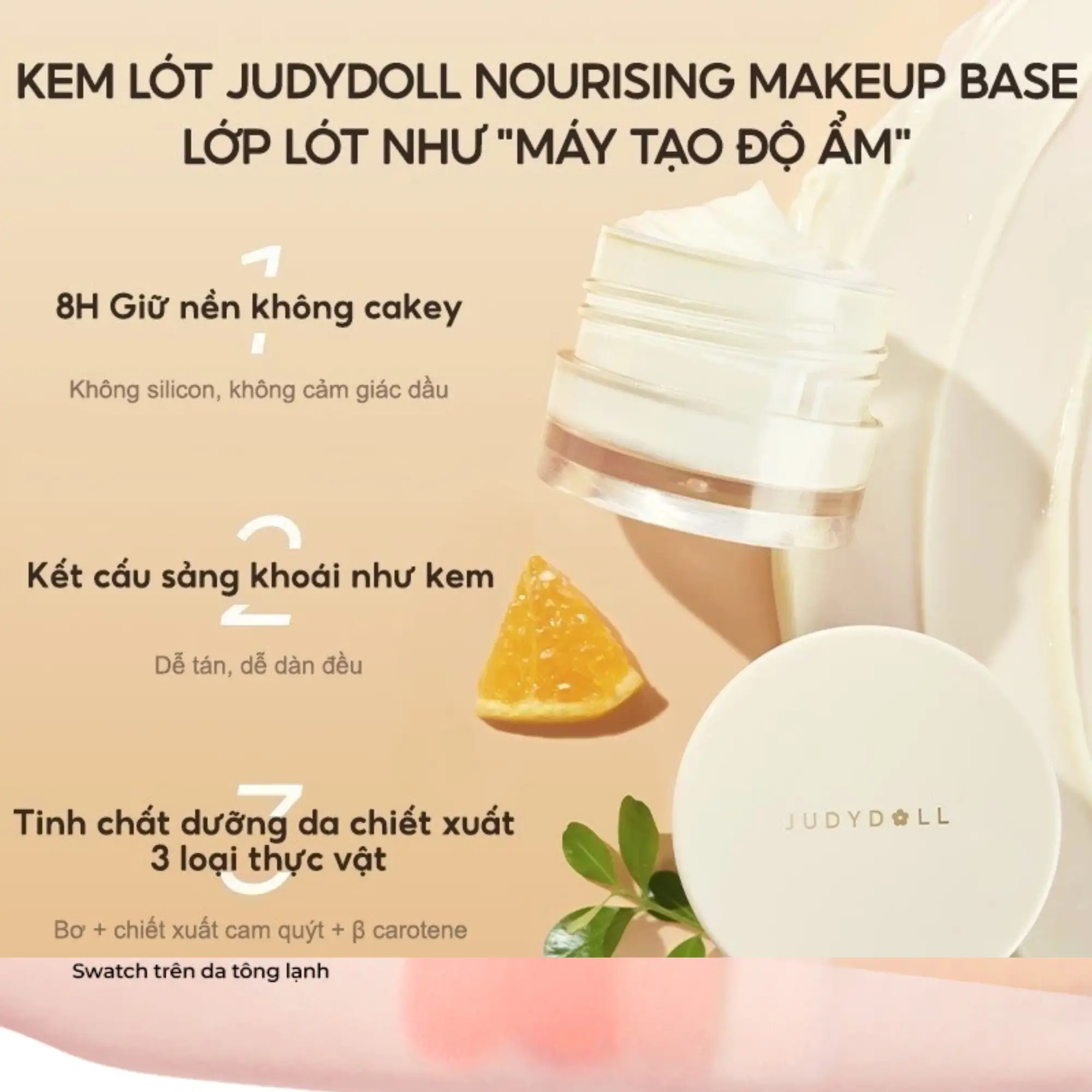 kem lót cho da khô Judydoll