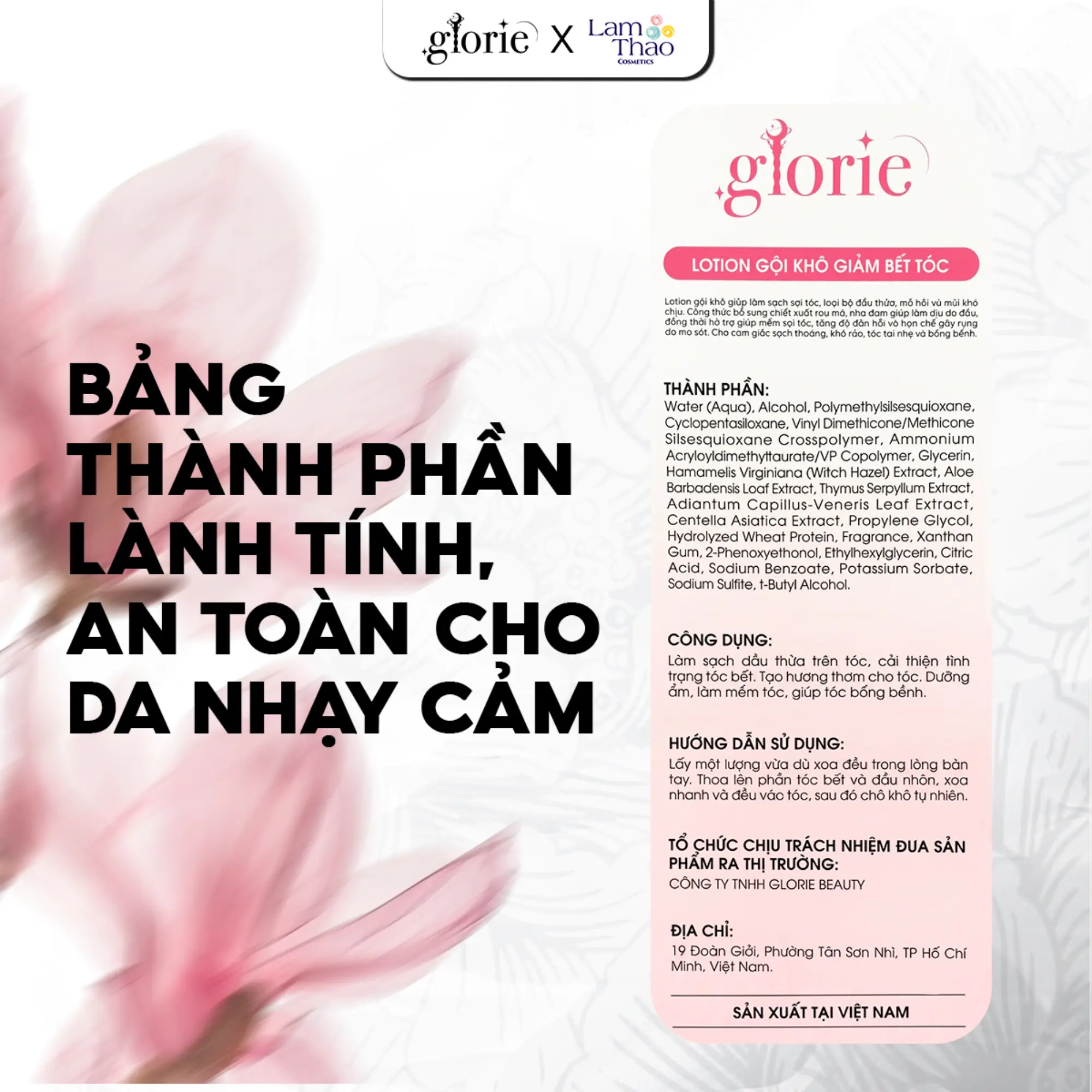 dầu gội khô Glorie