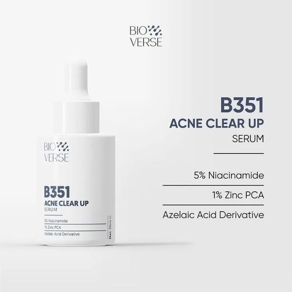 Tinh Chất Hỗ Trợ Mờ Thâm Mụn Bioverse B351 Acne Clear Up Serum