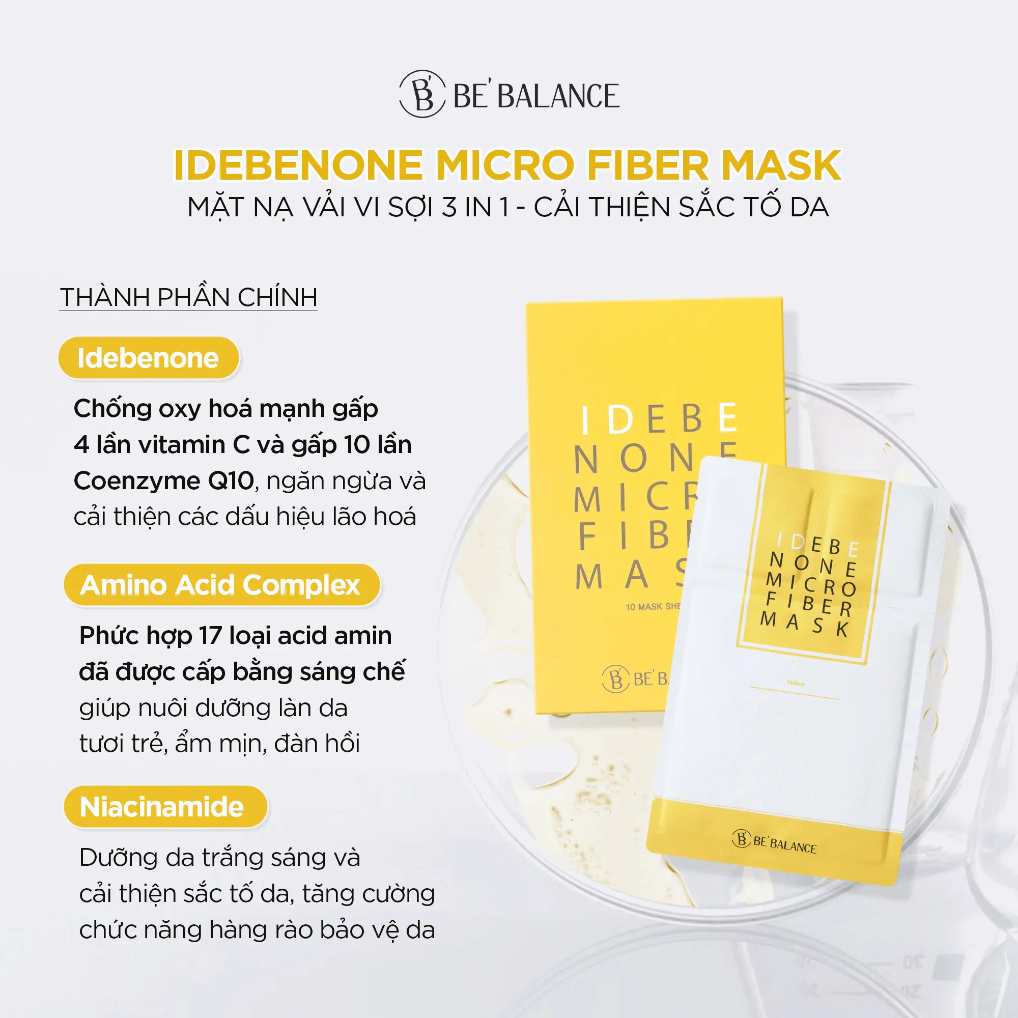 mặt nạ dưỡng sáng Be'Balance