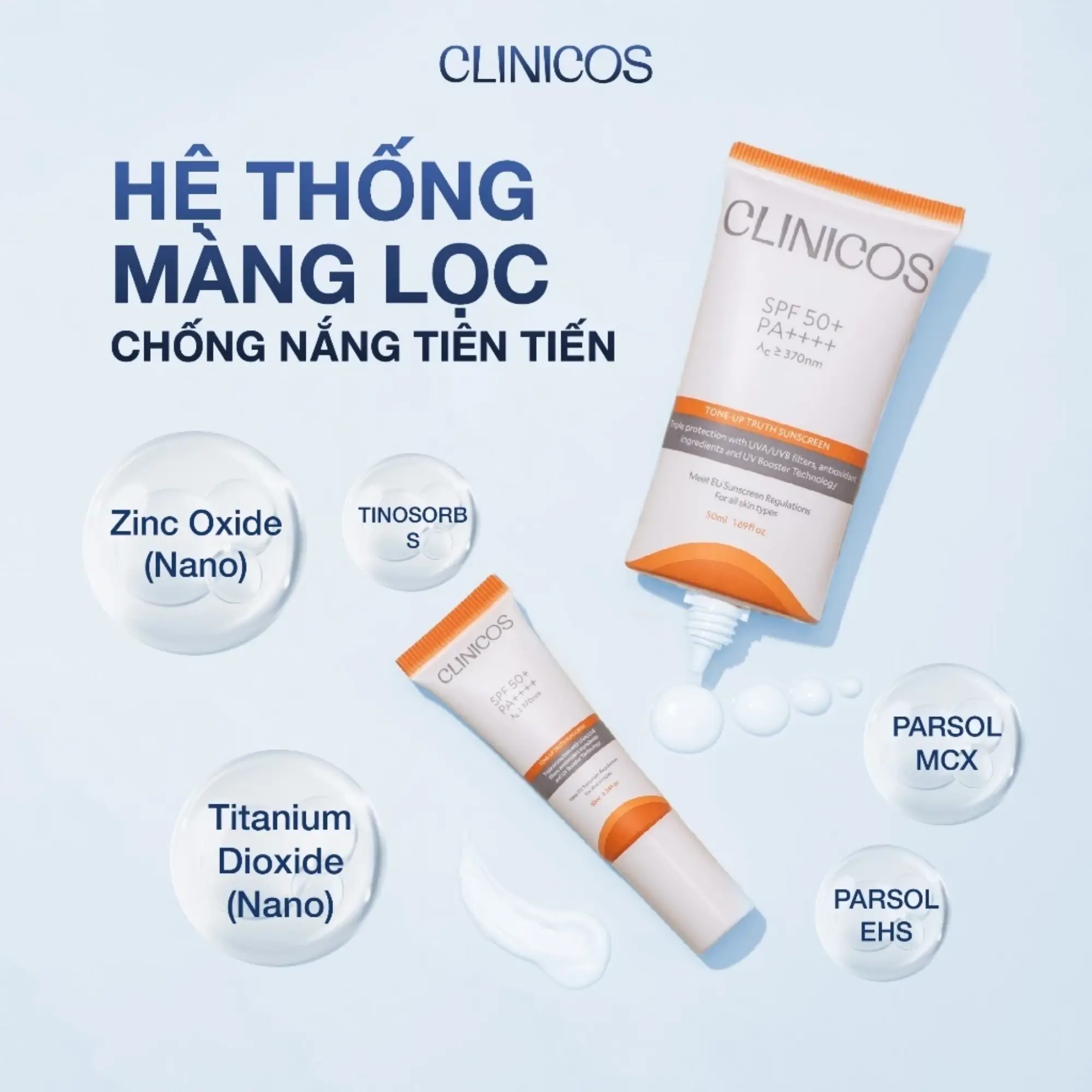 chống nắng nâng tone Clinicos