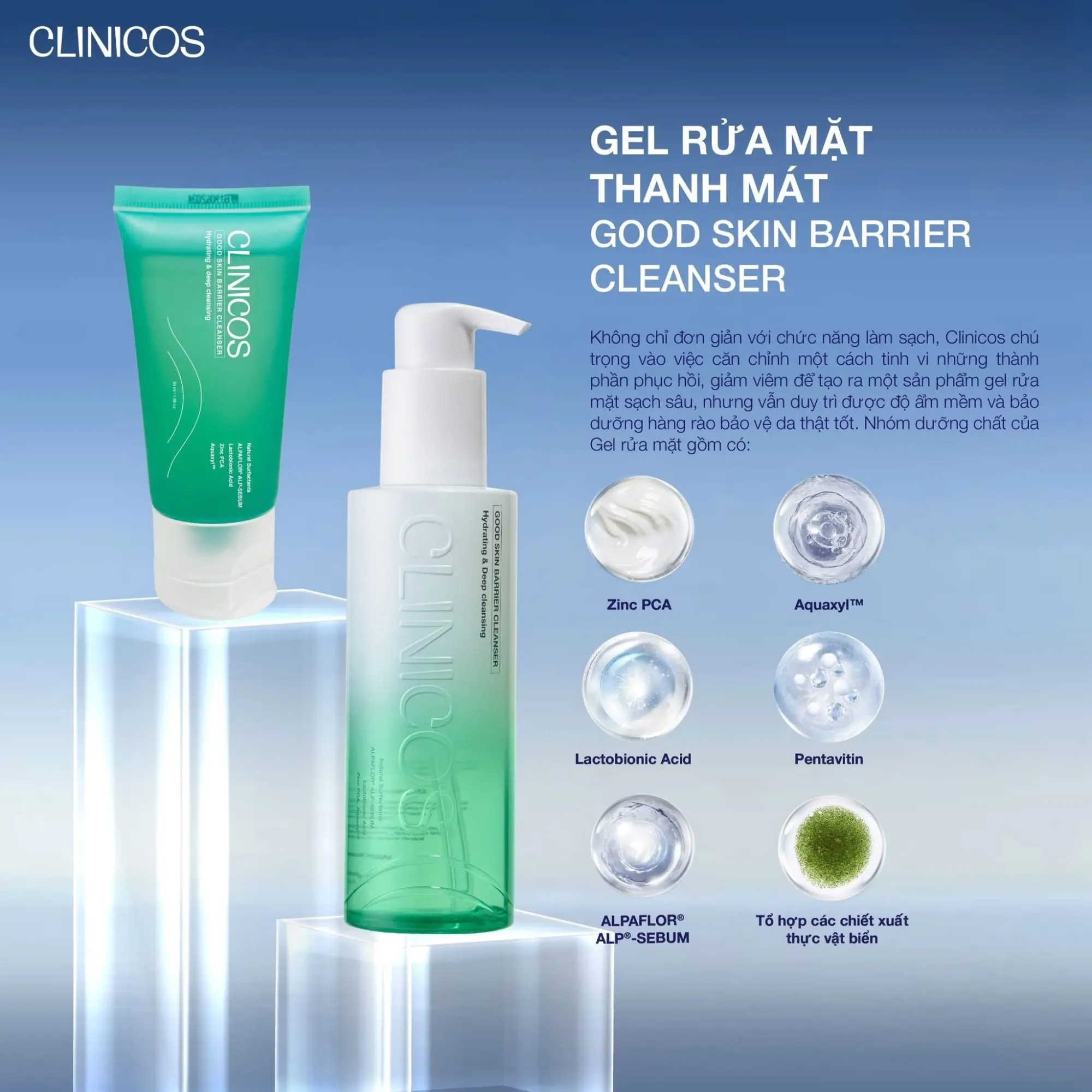 gel rửa mặt clinicos