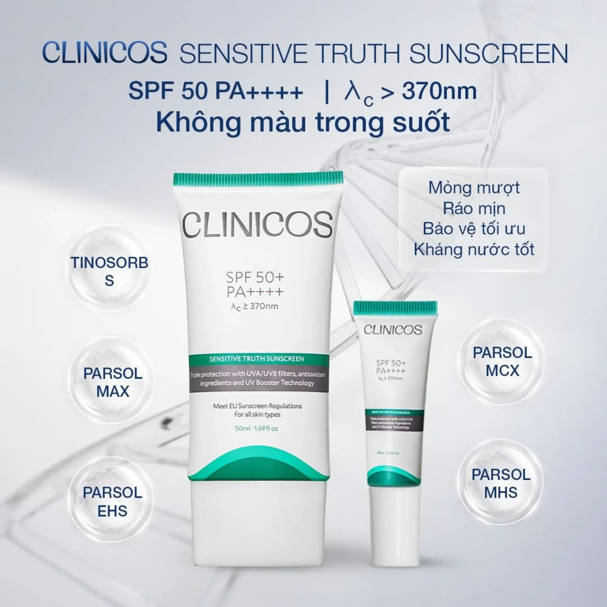 kem chống nắng da nhạy cảm Clinicos