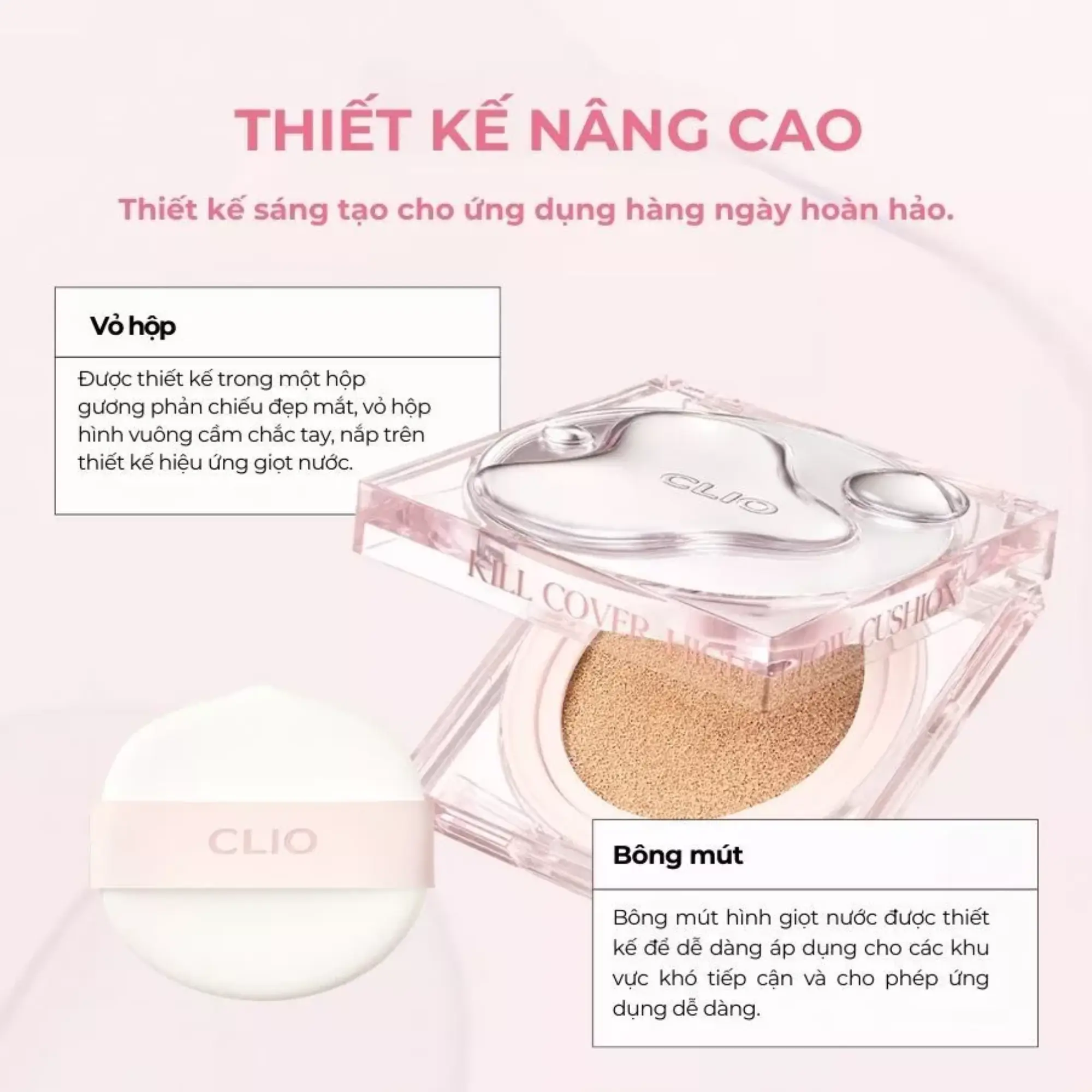cushion clio hồng