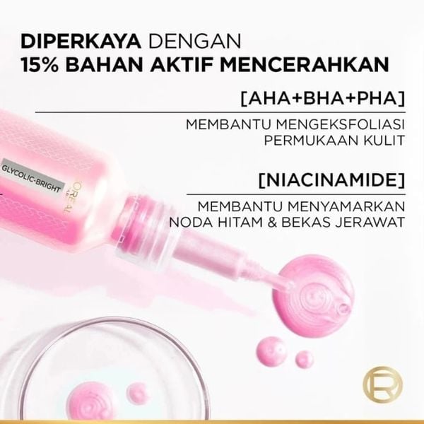 Tinh Chất L'Oreal Paris Glycolic Bright Anti Dark Spot Exfoliant Peel 15%