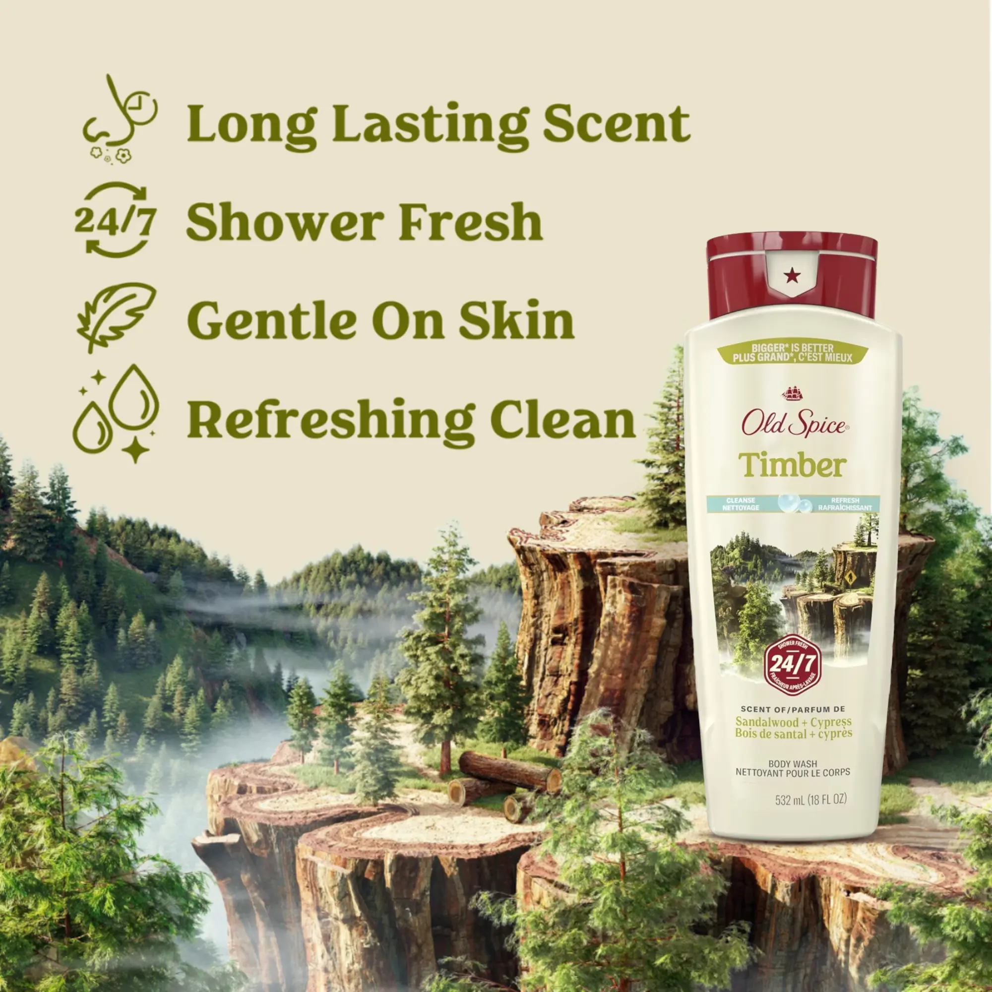 Sữa Tắm Nam Old Spice Timber