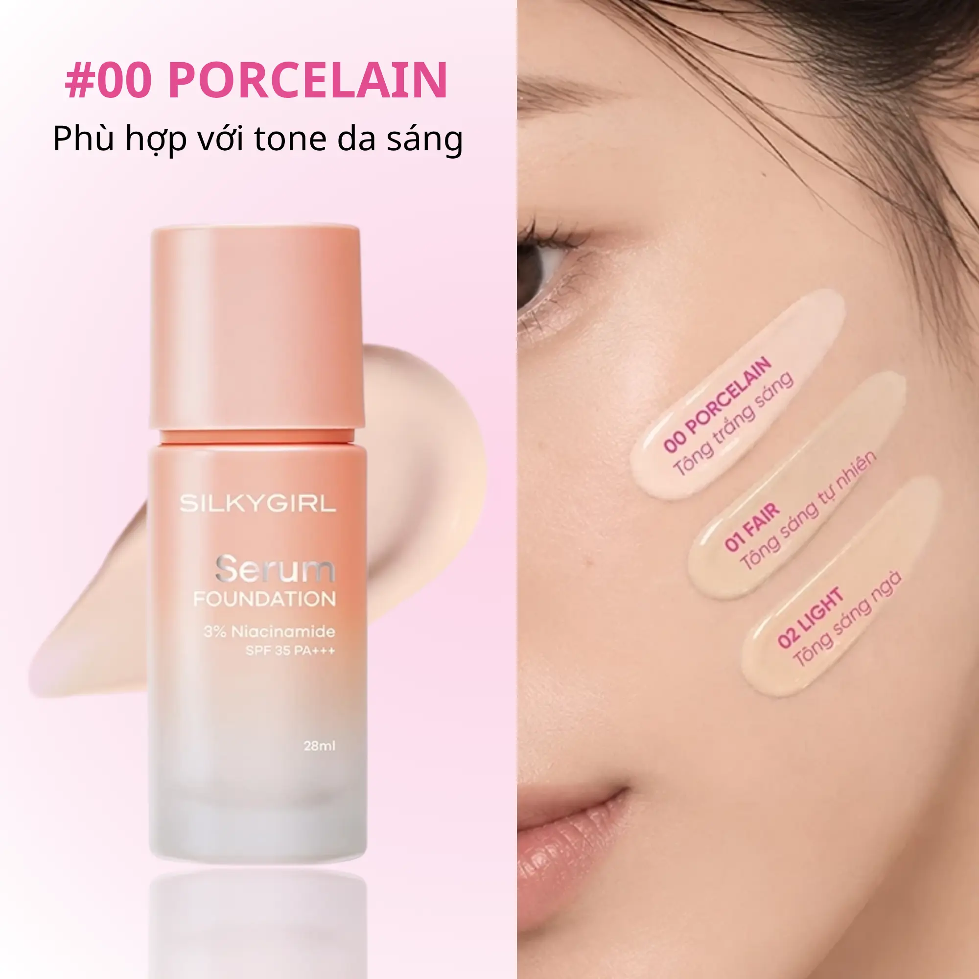 kem nền serum silkygirl