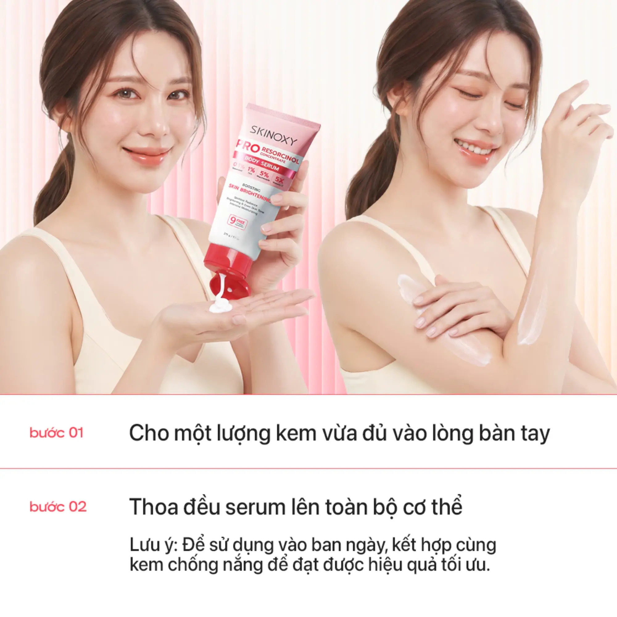 dưỡng thể trắng da skinoxy