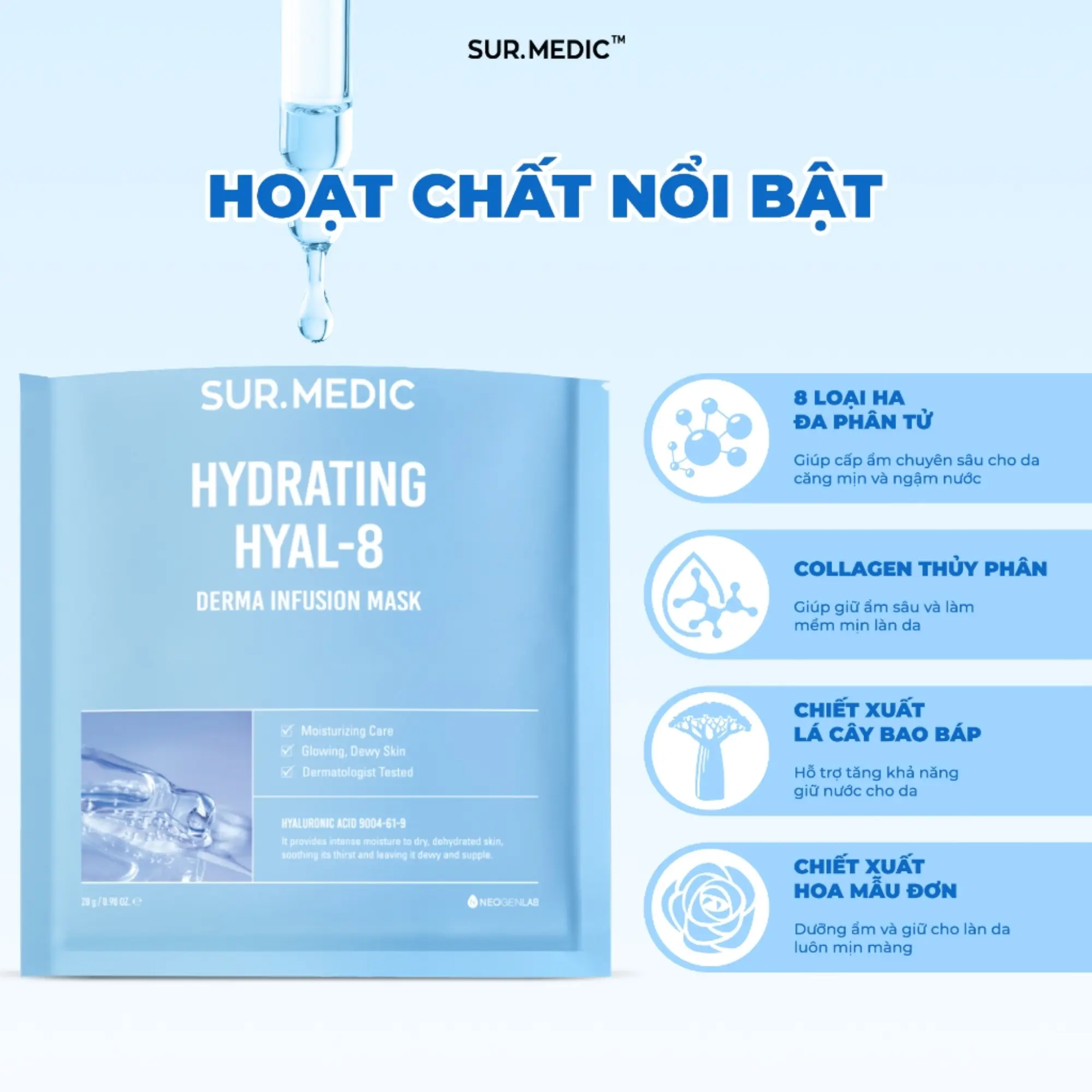 mặt nạ cấp nước Sur.medic