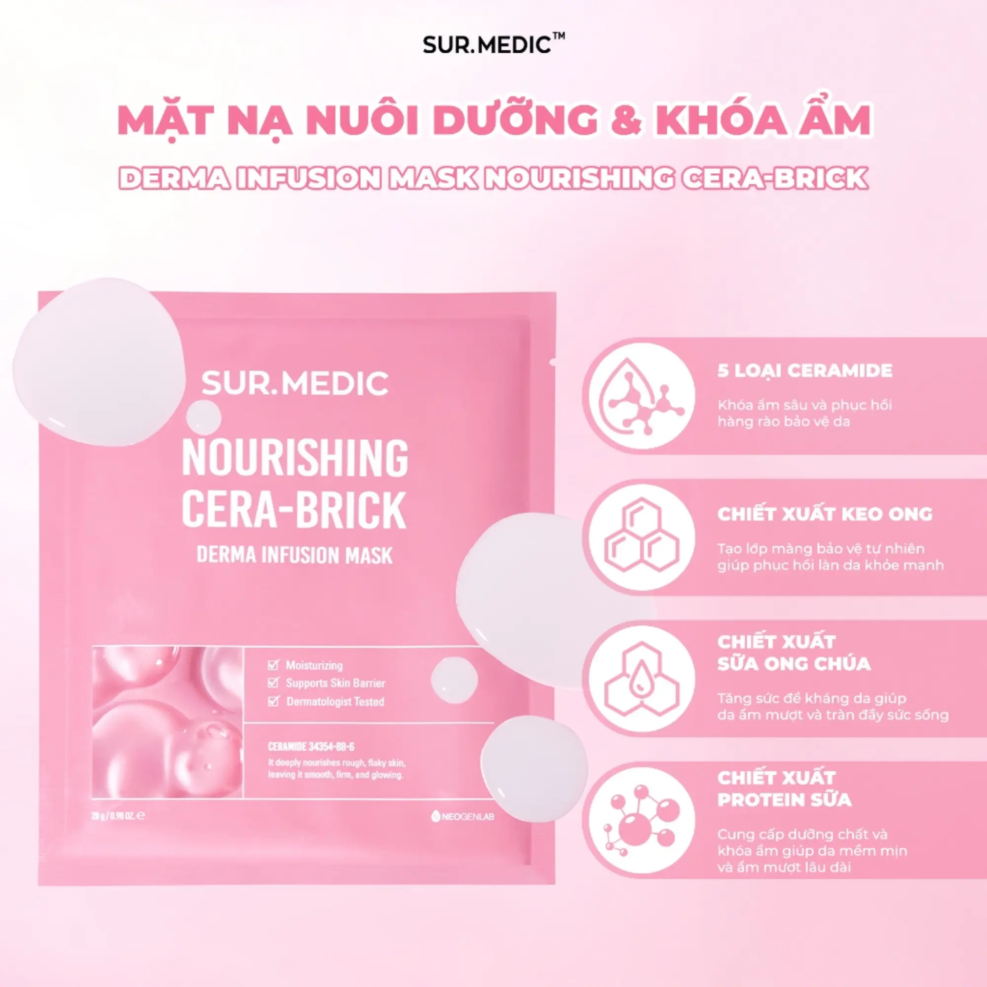 mặt nạ khoá ẩm Sur.medic
