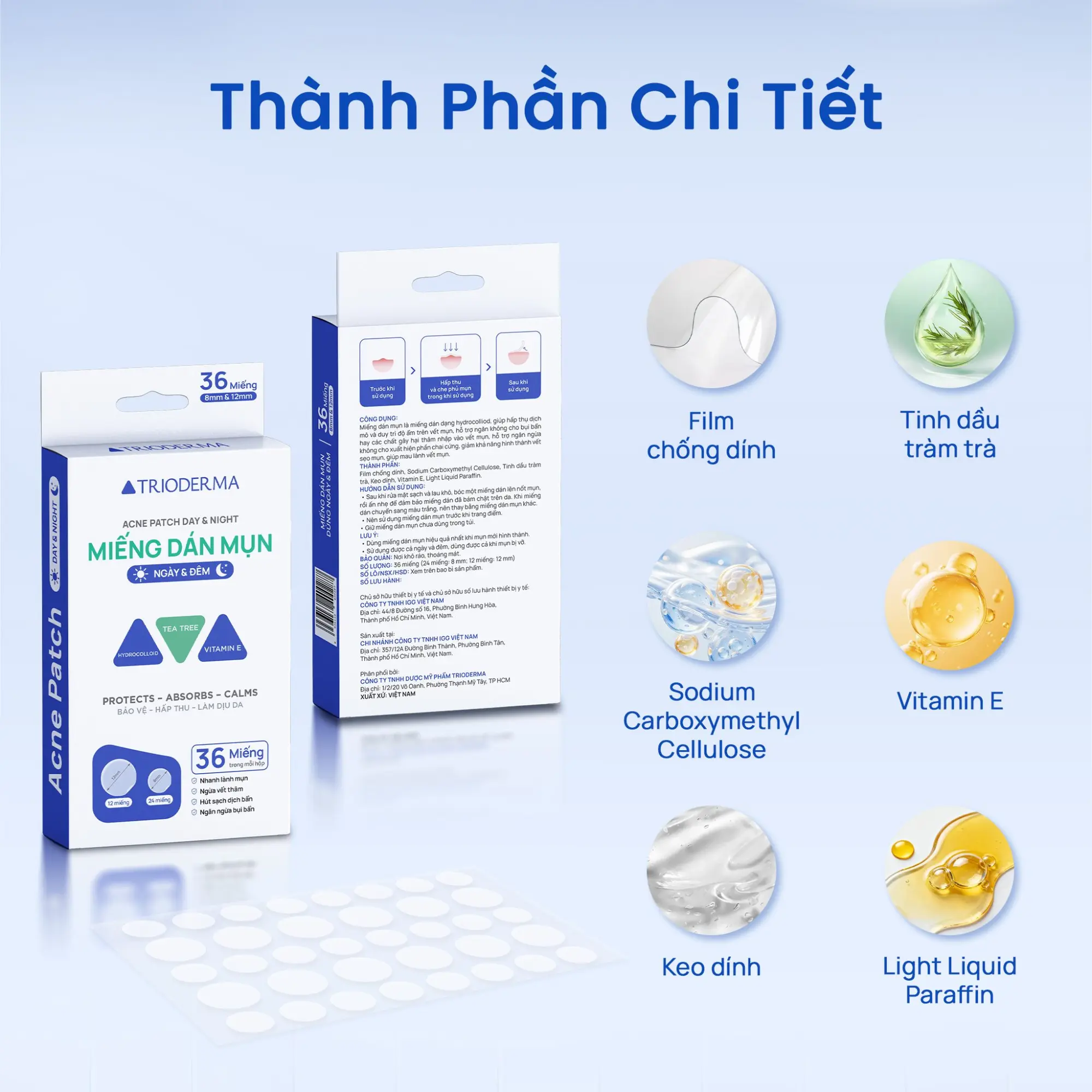 Trioderma miếng dán mụn
