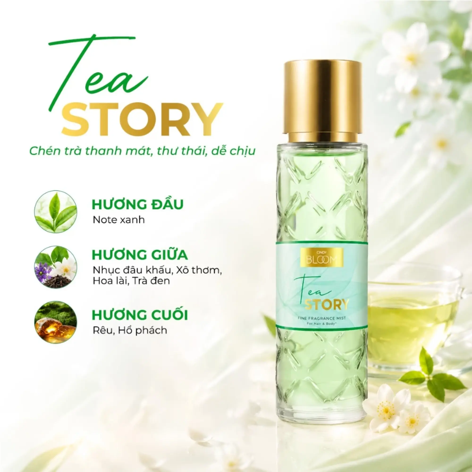 xịt thơm cơ thể và tóc cindy bloom