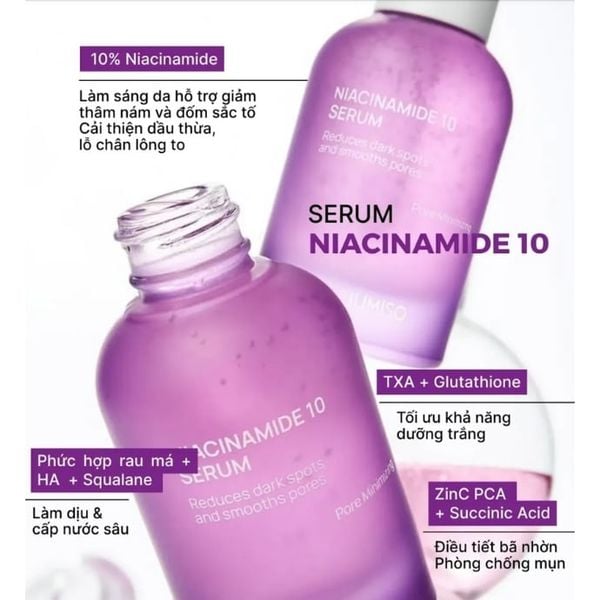 Tinh Chất Hỗ Trợ Kiềm Dầu, Thu Nhỏ Lỗ Chân Lông, Dưỡng Sáng Jumiso Niacinamide 10% Serum