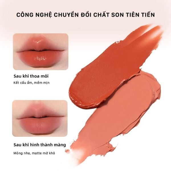 Son Kem Bùn Lâu Trôi Ukiss Creamy Matte Anti-Transfer Lip CLay