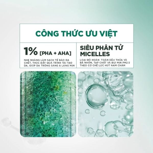 Nước Tẩy Trang Sạch Sâu & Tẩy Tế Bào Chết Garnier Micellar Exfoliating Water