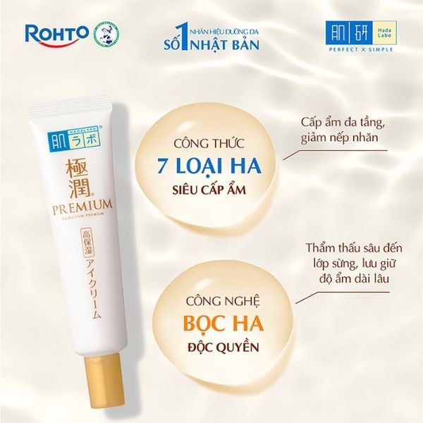 Kem Dưỡng Vùng Da Mắt Hada Labo Gokujyun Premium Hyaluronic Eye Cream
