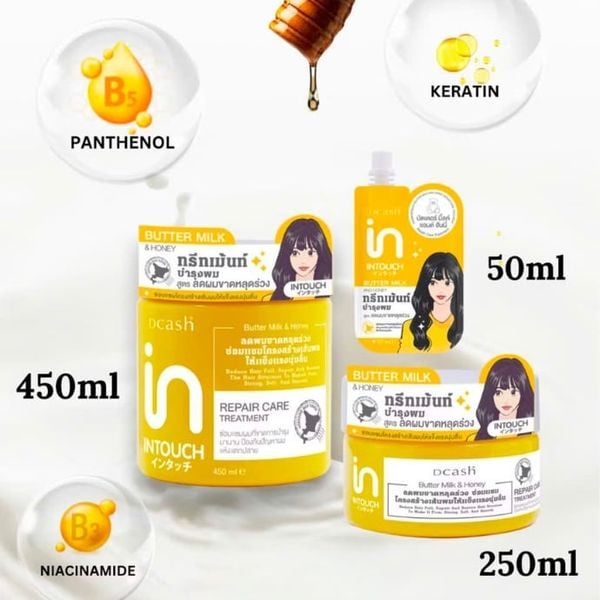 Hấp Dầu Dcash Intouch Butter Milk And Honey Repair Care Treatment