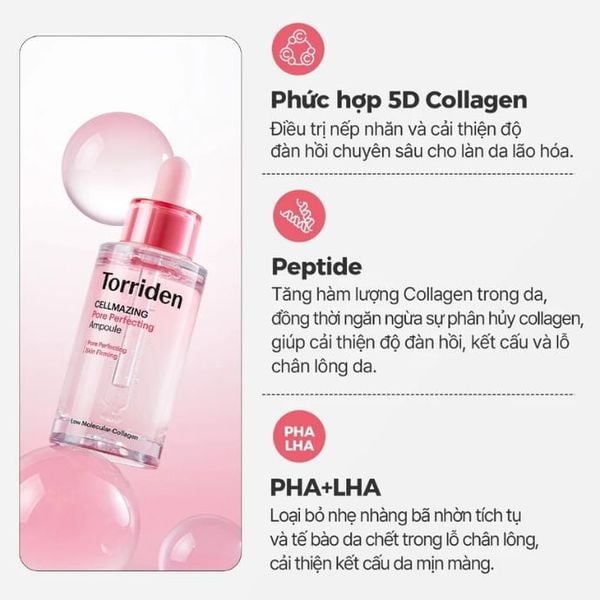 Tinh Chất Chống Lão Hóa Torriden Cellmazing Pore Perfecting Ampoule