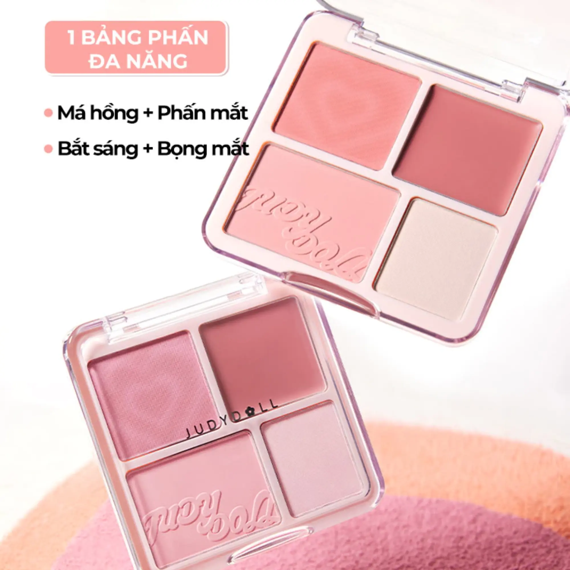 phấn má gồng 4 ô Judydoll