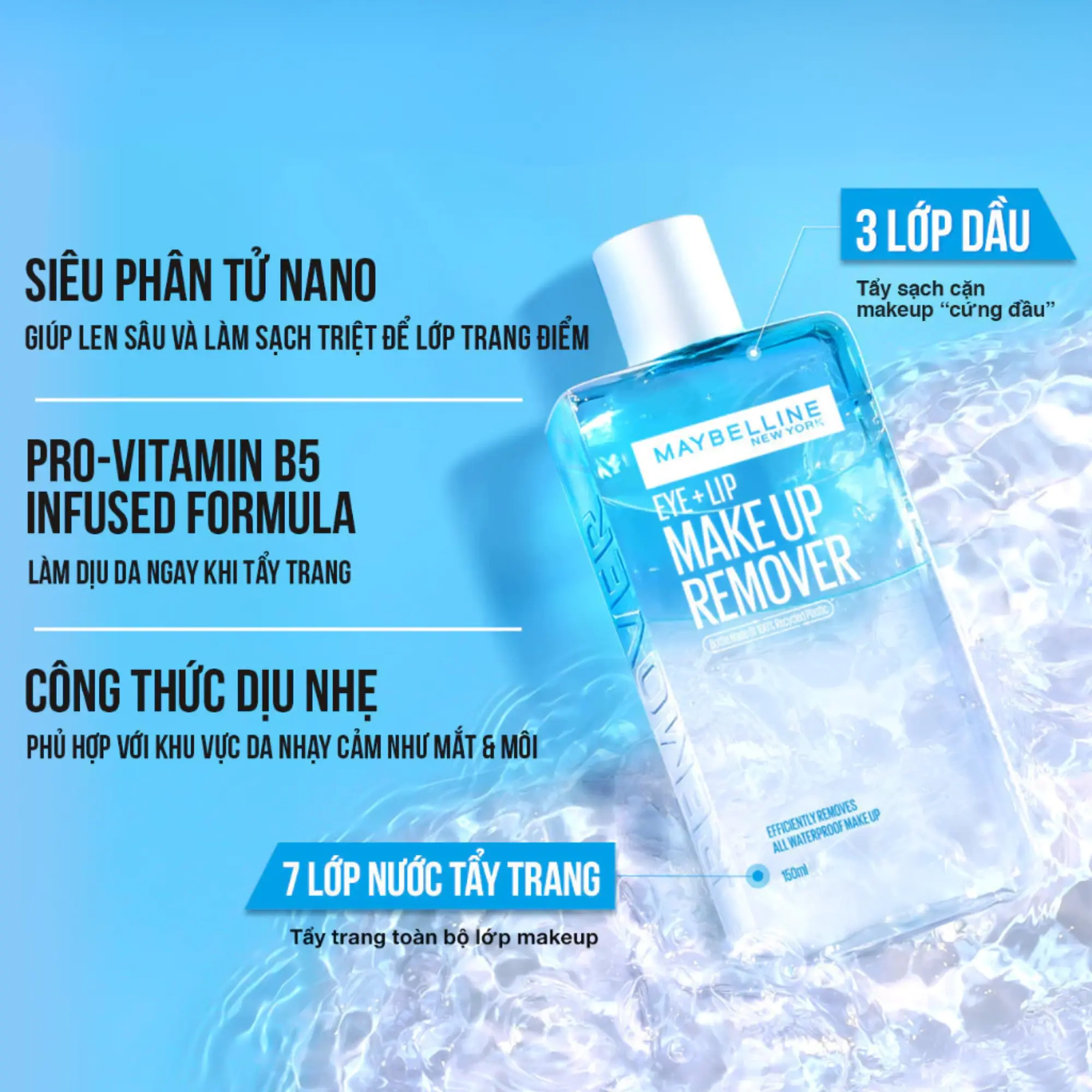 tẩy trang mắt môi Maybelline