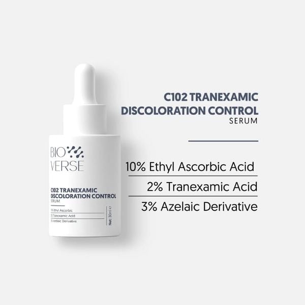Tinh Chất Mờ Thâm Đỏ & Chống Oxy Hoá Bioverse C102 Tranexamic Discoloration Control Serum