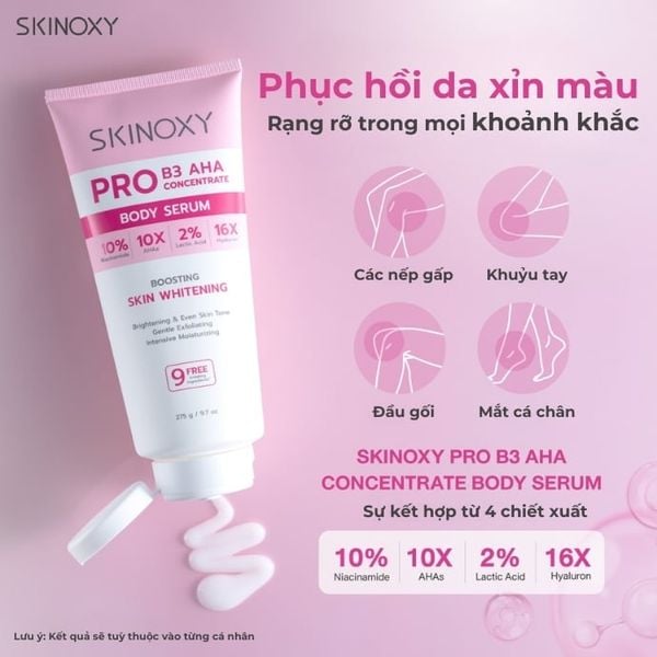 Tinh Chất Dưỡng Thể Skinoxy Pro B3 AHA Concentrate Body Serum
