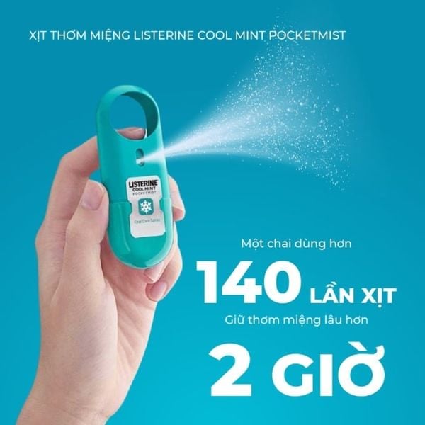 Xịt Thơm Miệng Listerine Cool Mint Pocketmist